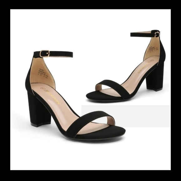 Women's Chunk Low Heel Pump Sandals - Picture 1 of 4